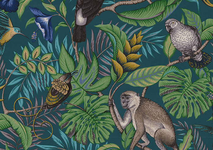 Rain Forest, Lagoon - Roman Blind - Image 6